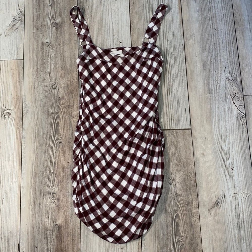 URBAN OuTFITTERS Brown Plaid Flannel Speghetti Strap Women’s Medium Mini Dress